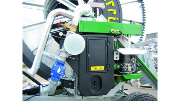 IRTGST8 вспомогательный дизельный двигатель — электрический старт вместо турбины; наматывание и движение шланга происходит независимо от трактора. Может использоваться только с DOSIDIS Lombardini