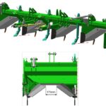 Ceres450H кожух  гребнеобразующий с 3-рыхлителями, 2 боковых дефлектора, с изнашиваемыми скоростными пластинами, верх гребня 17,5 см,  следорыхлители. Гидрорегулировка давления, манометр и аккумулятор