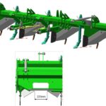 Ceres450H кожух  гребнеобразующий с 3-рыхлителями, 2 боковых дефлектора, с изнашиваемыми скоростными пластинами, верх гребня 22,5 см,  следорыхлители. Гидрорегулировка давления, манометр и аккумулятор